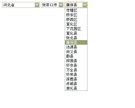 全国省市县里边三级联动下拉列表
